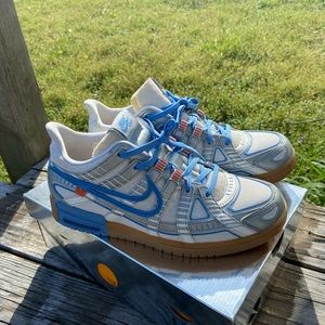 OFF WHITE rubber dunk UNC nike shoes SIZE 11